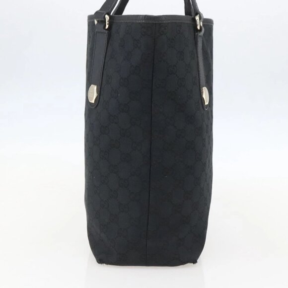 GUCCI GG Canvas Tote Bag Black Gold - Picture 6 of 16